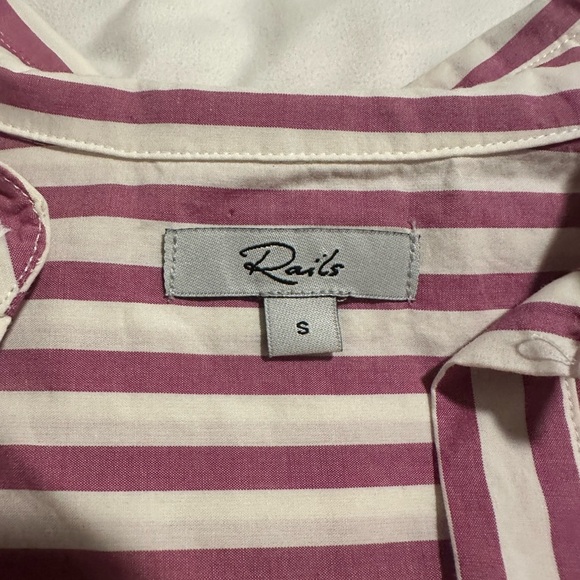 Rails Arlo Button Down Shirt Cali Stripe Long Sleeve Small Collared - Picture 8 of 10